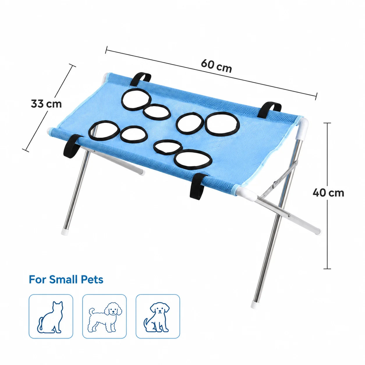 PawEase Foldable Pet Grooming Hammock Stand