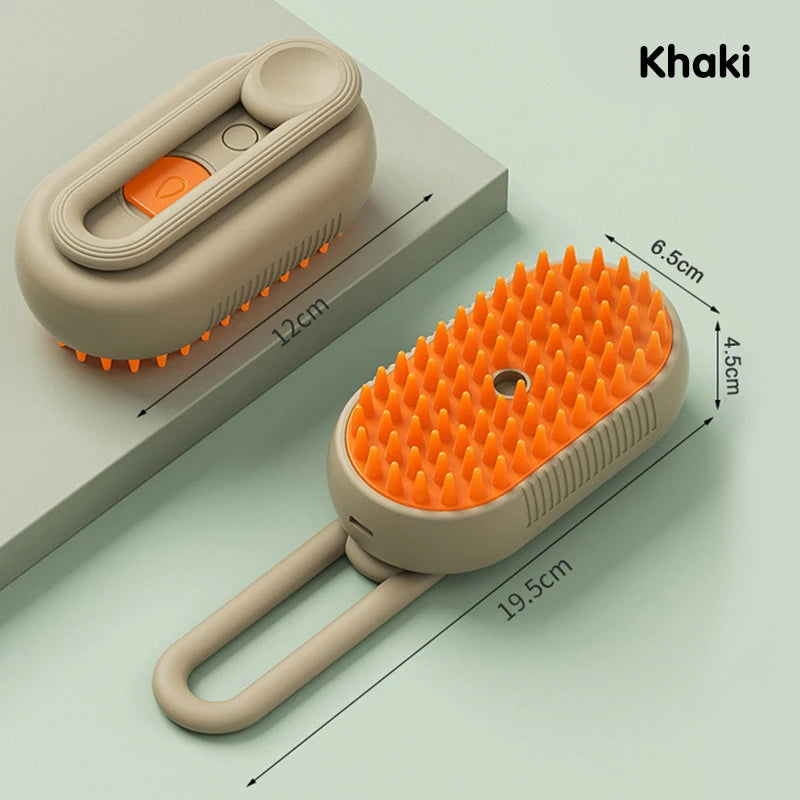 3-in-1 Steam Grooming Brush for Cats & Dogs