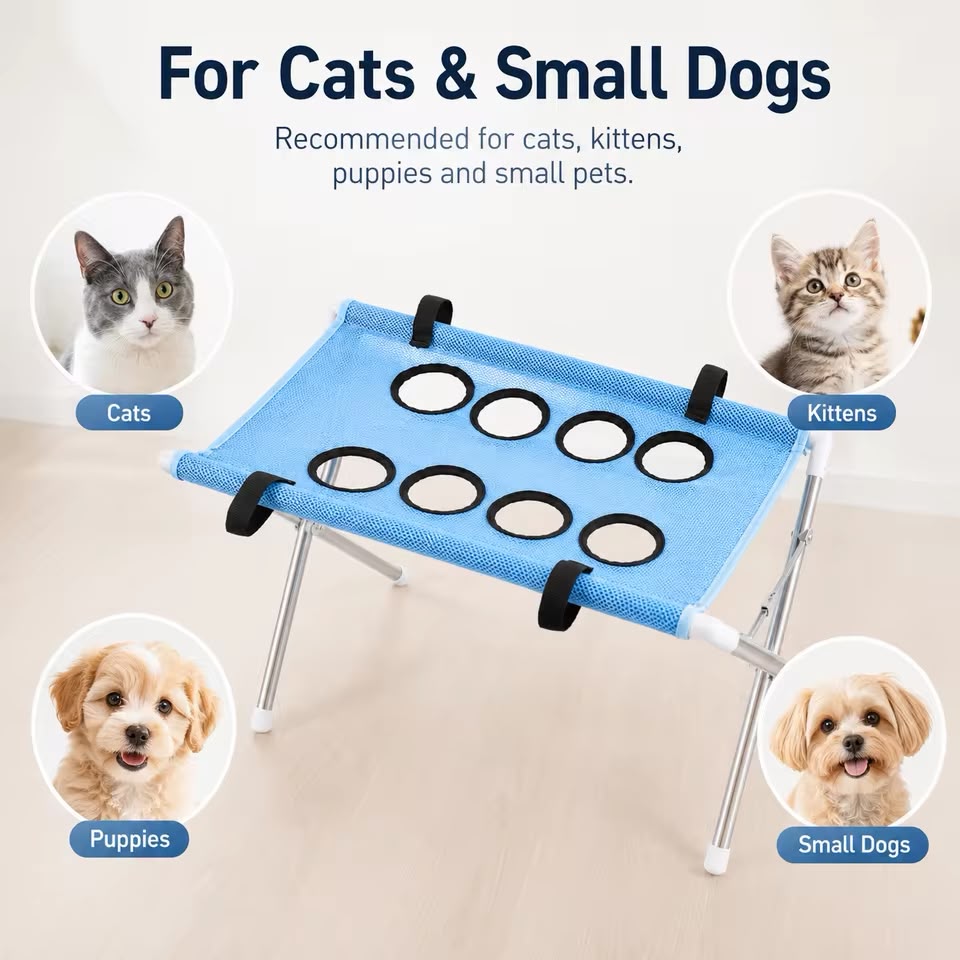 PawEase Foldable Pet Grooming Hammock & Stand