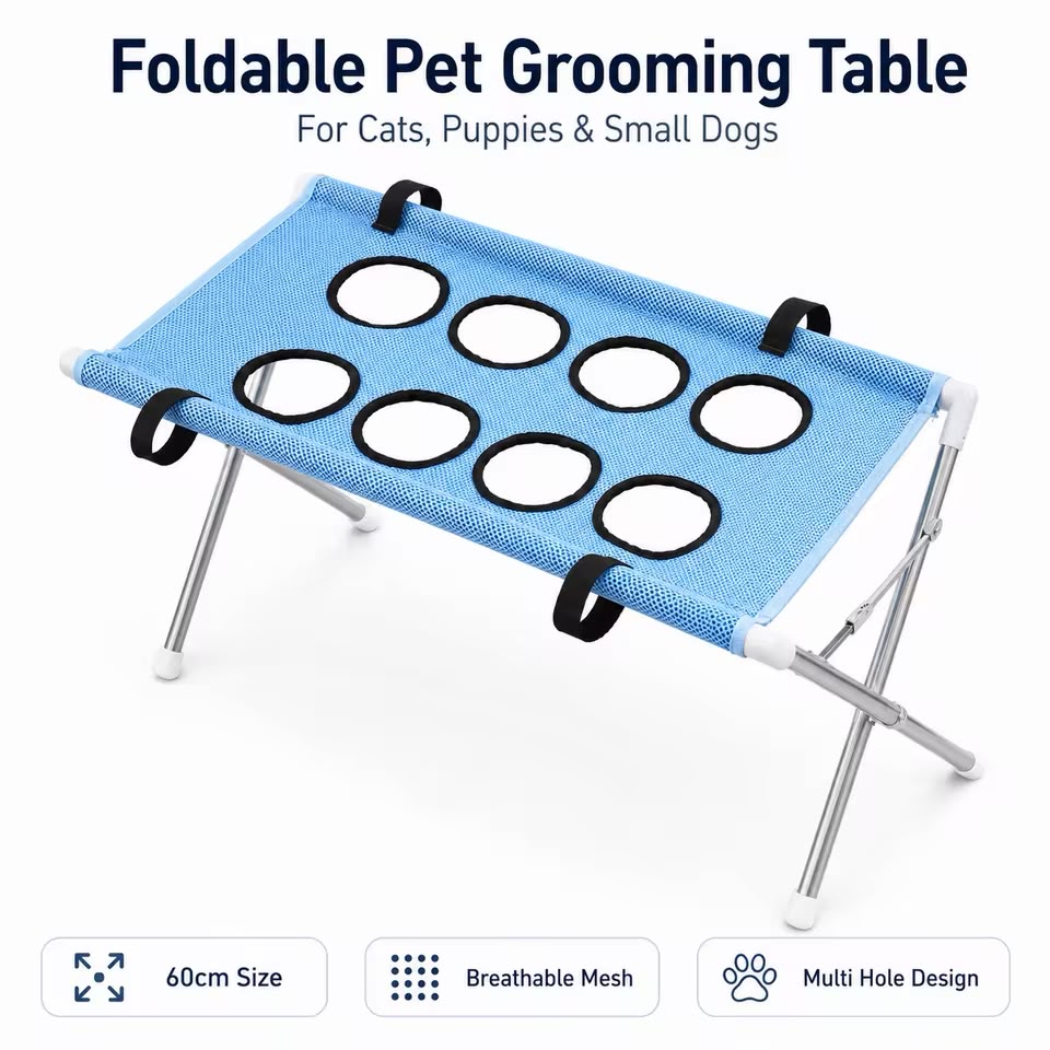 PawEase Foldable Pet Grooming Hammock & Stand